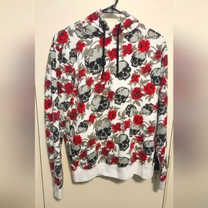 WXYZ Skull And Rose Patterened Men's Hoodie